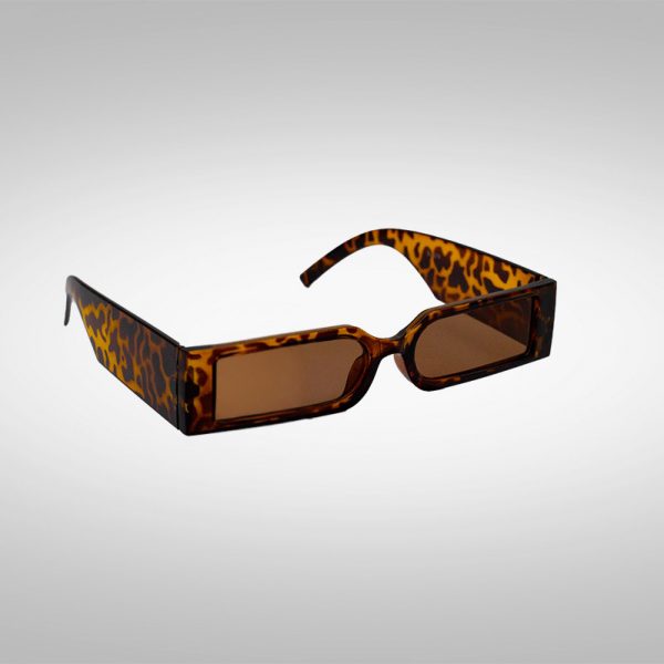 Rave Brille Cyber Punk in Leopard von vorne