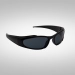 Schnelle Brille Max Speed in Schwarz seitlich
