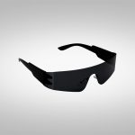 Rave Brille Frameless in Schwarz seitlich