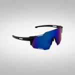 Schnelle Brille Undercover Rider in Schwarz verspiegelt seitlich