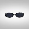 Rave Brille Vintage Groove mit Zebra Muster von Vorne